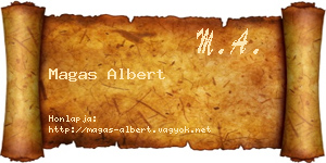 Magas Albert névjegykártya