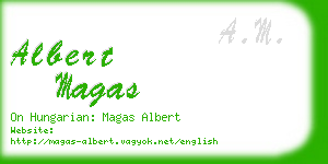 albert magas business card